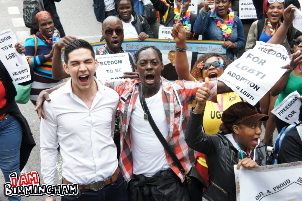 Andrew Stelly joins the Birmingham Pride parade last year (Photograph: Adam Yosef)