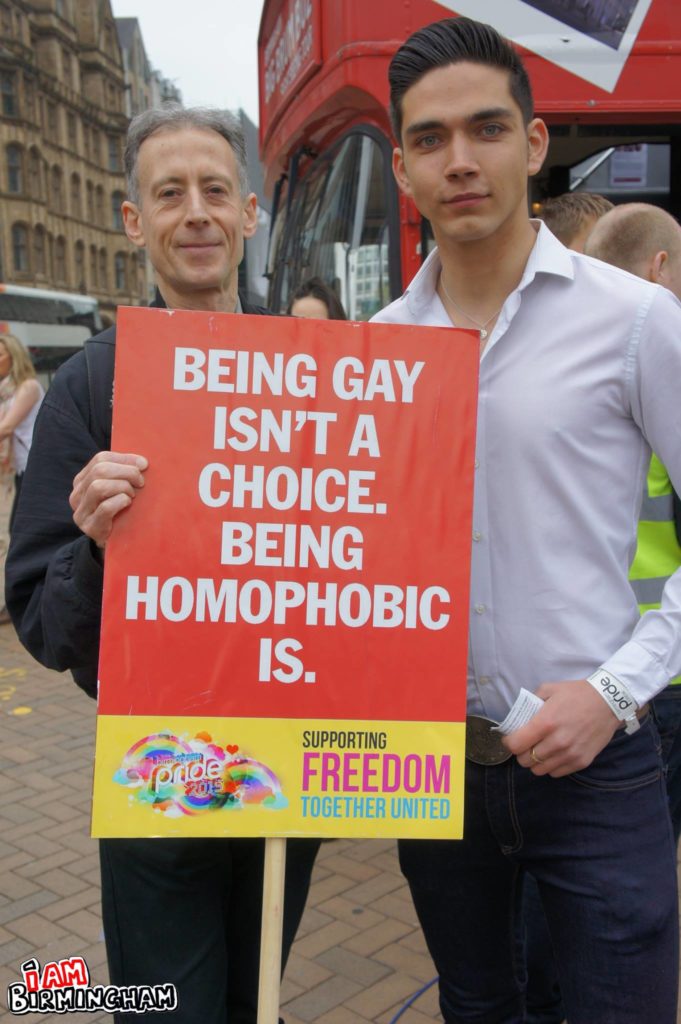 Andrew Stelly meets and interviews Peter Tachell at Birmingham Pride (Photograph: Adam Yosef)