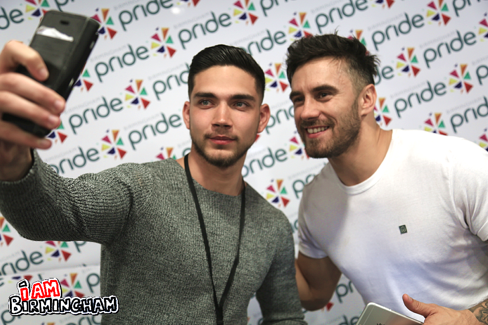 Musician Joseph Whelan, seen here with Andrew Stelly, has been performing at Birmingham Pride (Photograph: Adam Yosef)
