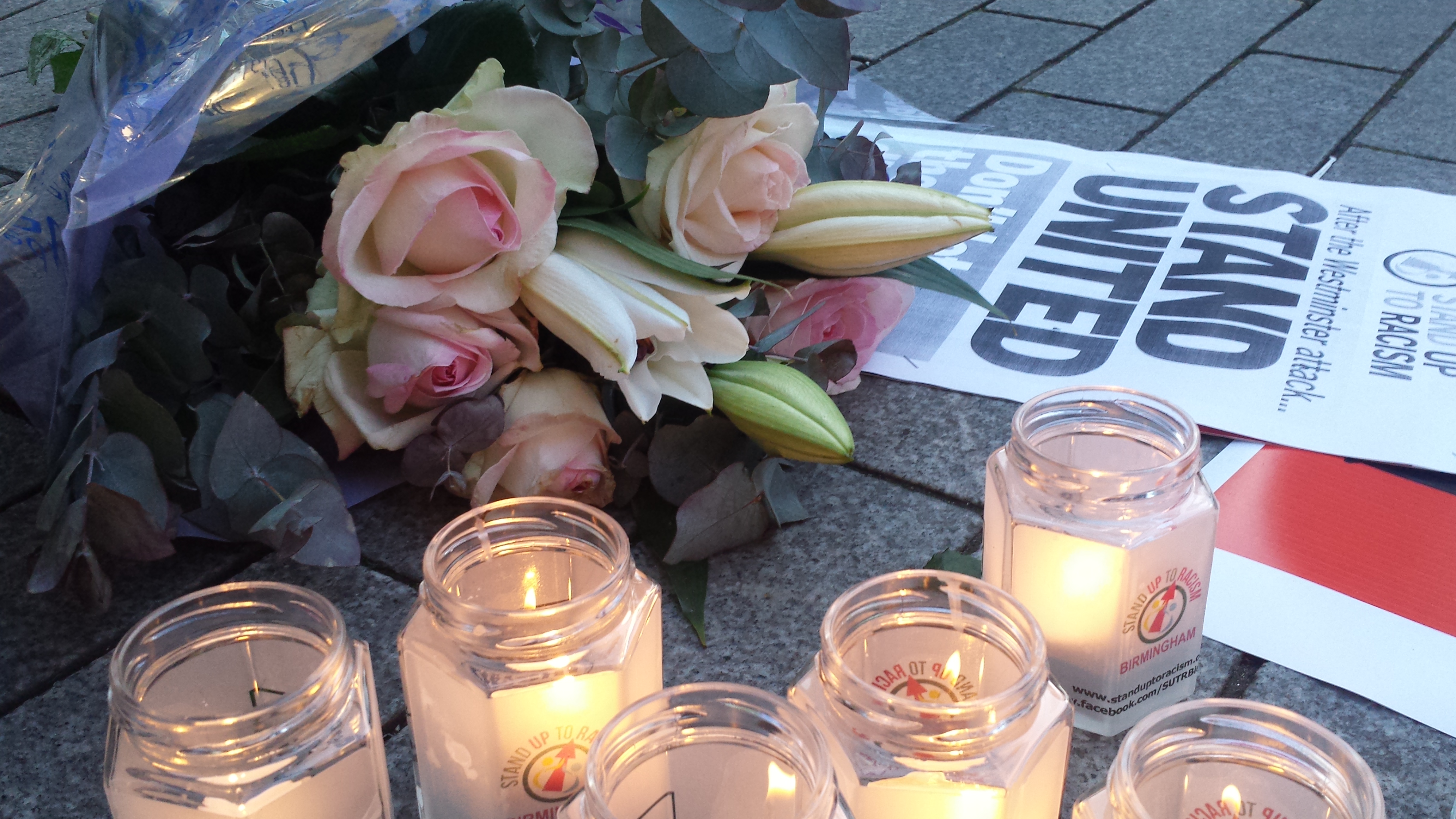 Candle-lit vigil held in Birmingham for victims of London attacks