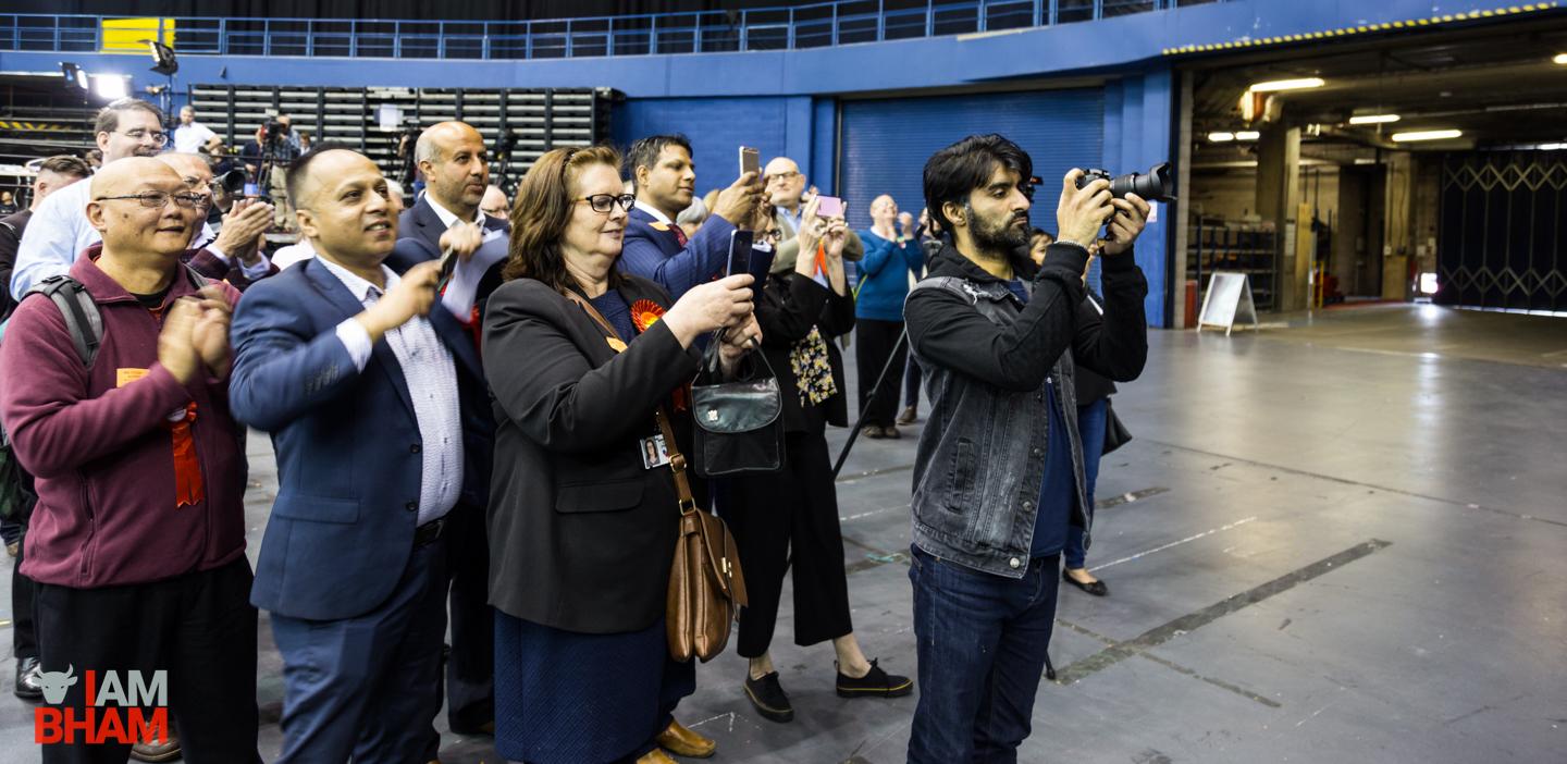 Journalists gather for West Midlands Mayoral Election announcements at the Barclaycard Arena in Birmingham