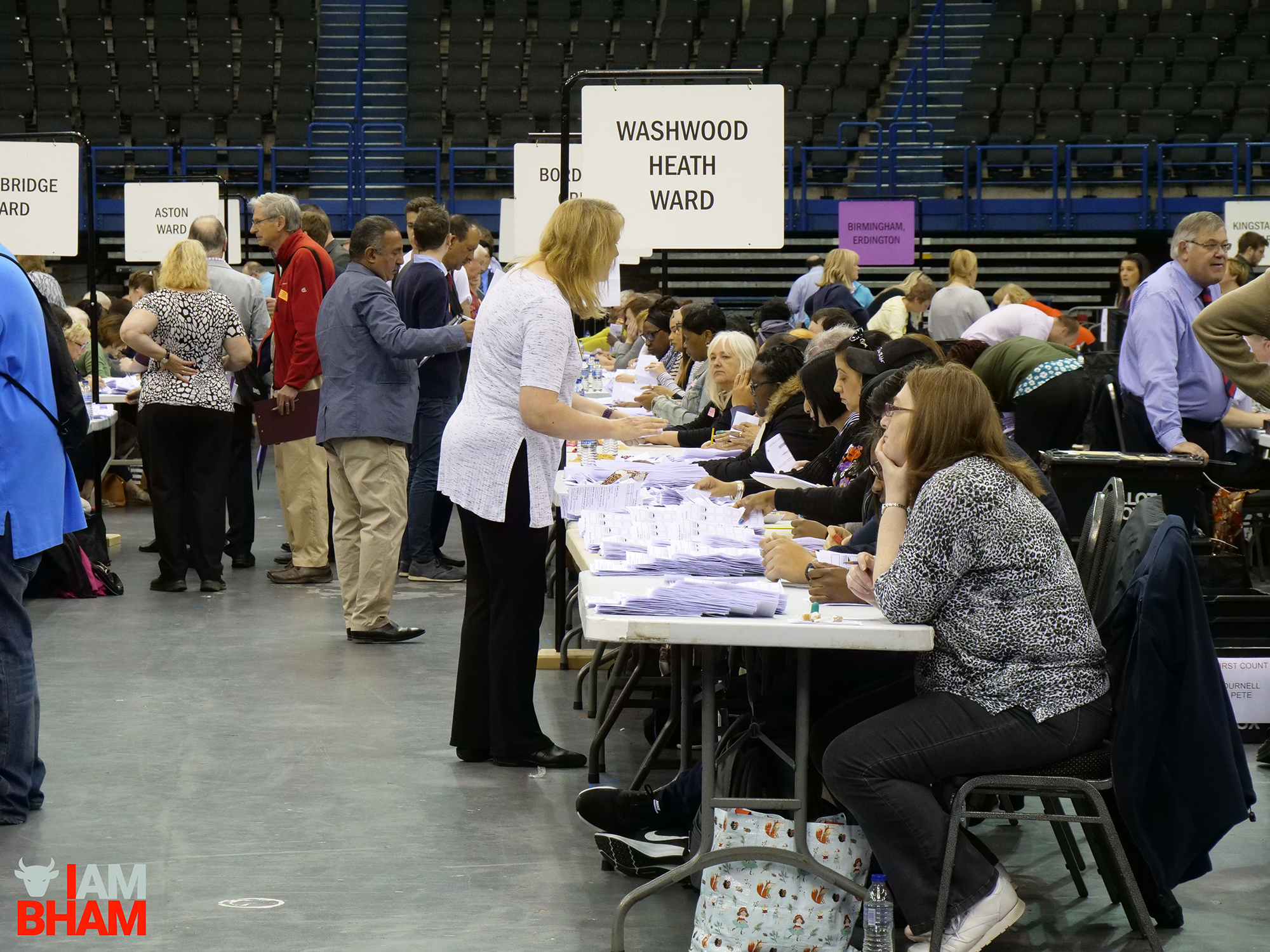 The official West Midlands Mayoral Election vote count at the Birmingham Barclaycard Arena
