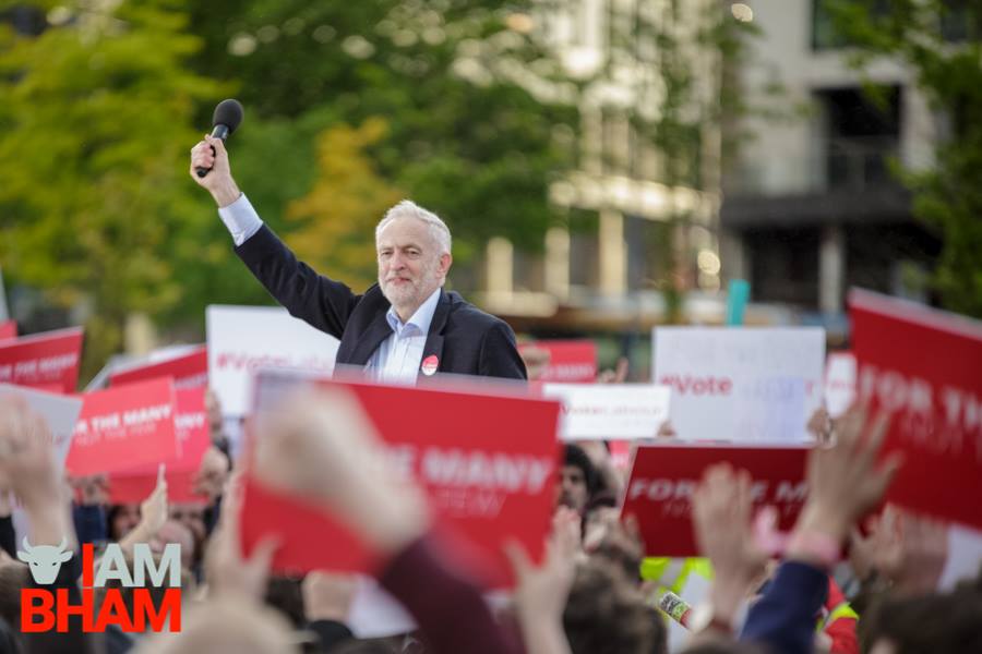Jeremy Corbyn's General Election rally in Birmingham was broadcast live in four other cities across the UK