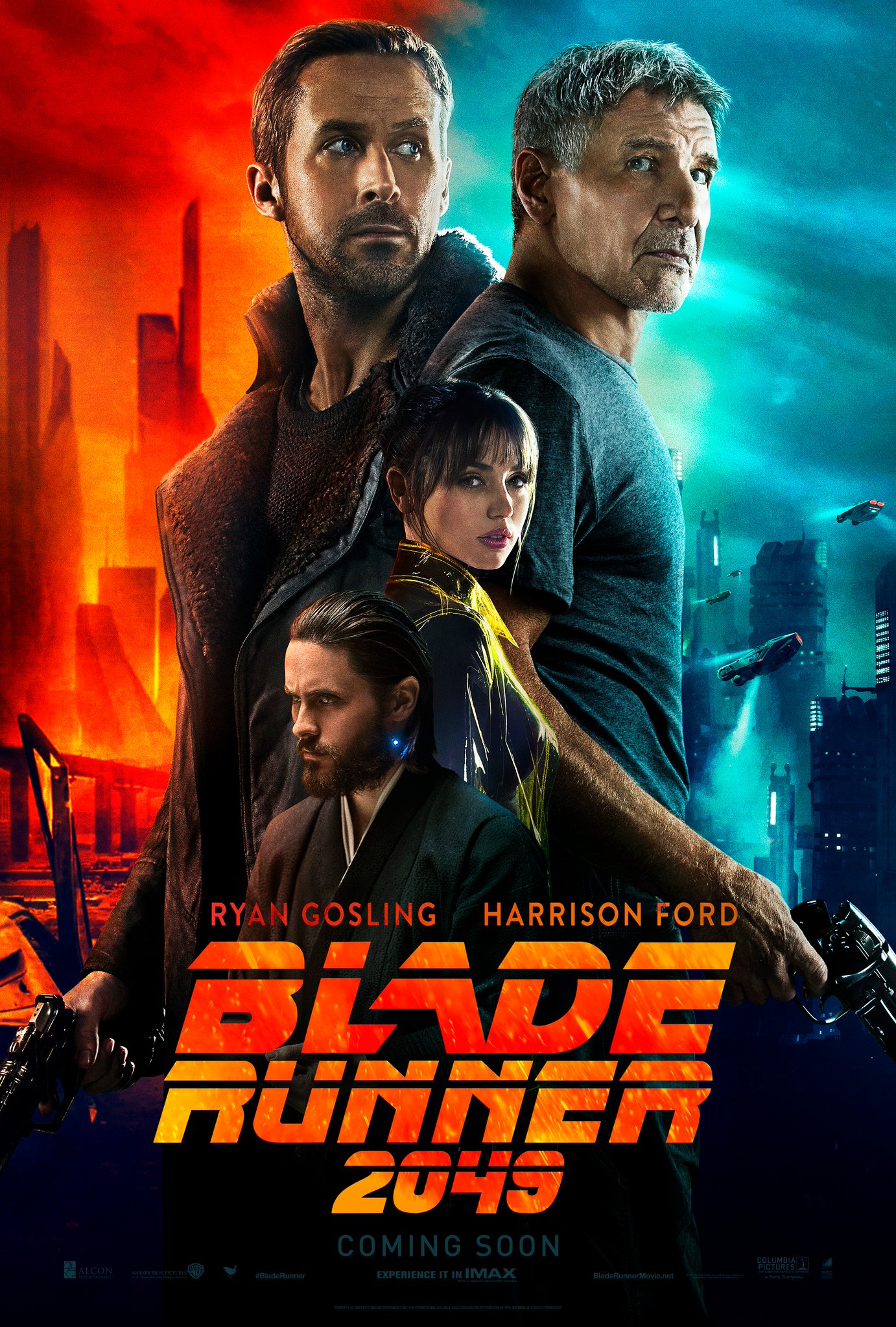 Blade Runner 2049 stars Ryan Gosling, Harrison Ford, Ana de Armas, Jared Leto, Sylvia Hoeks and Robin Wright