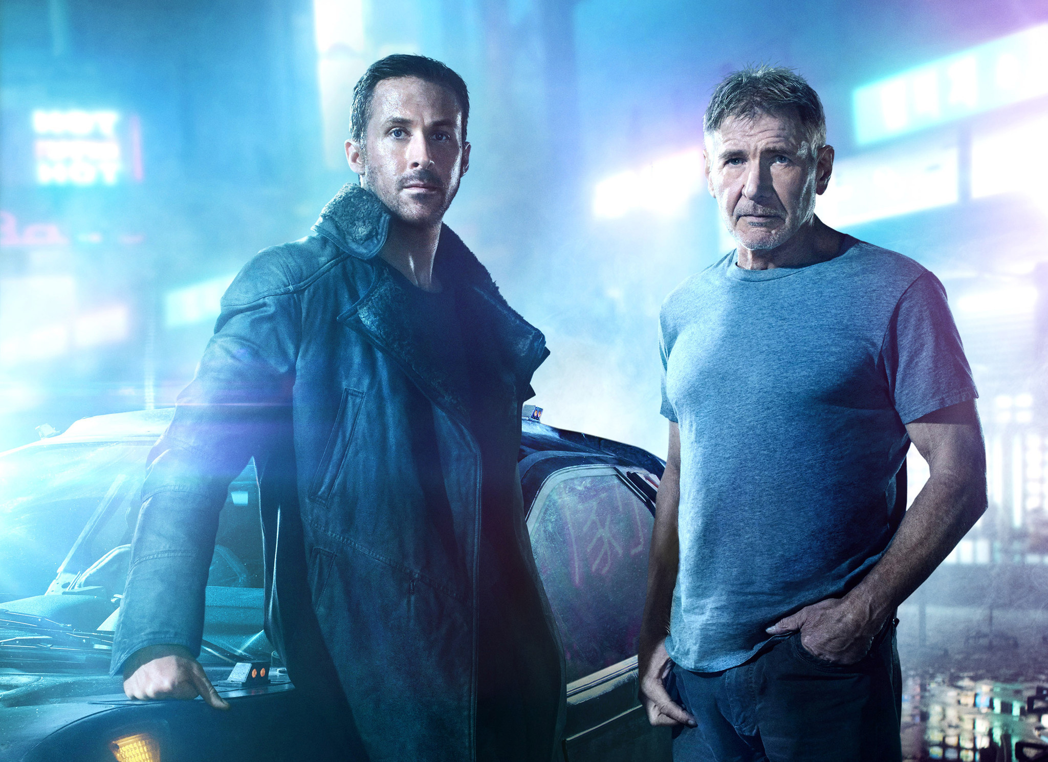 Ryan Gosling (right) plays Agent K, a Blade Runner tasked the same as Deckard before to ‘retire’ Replicants