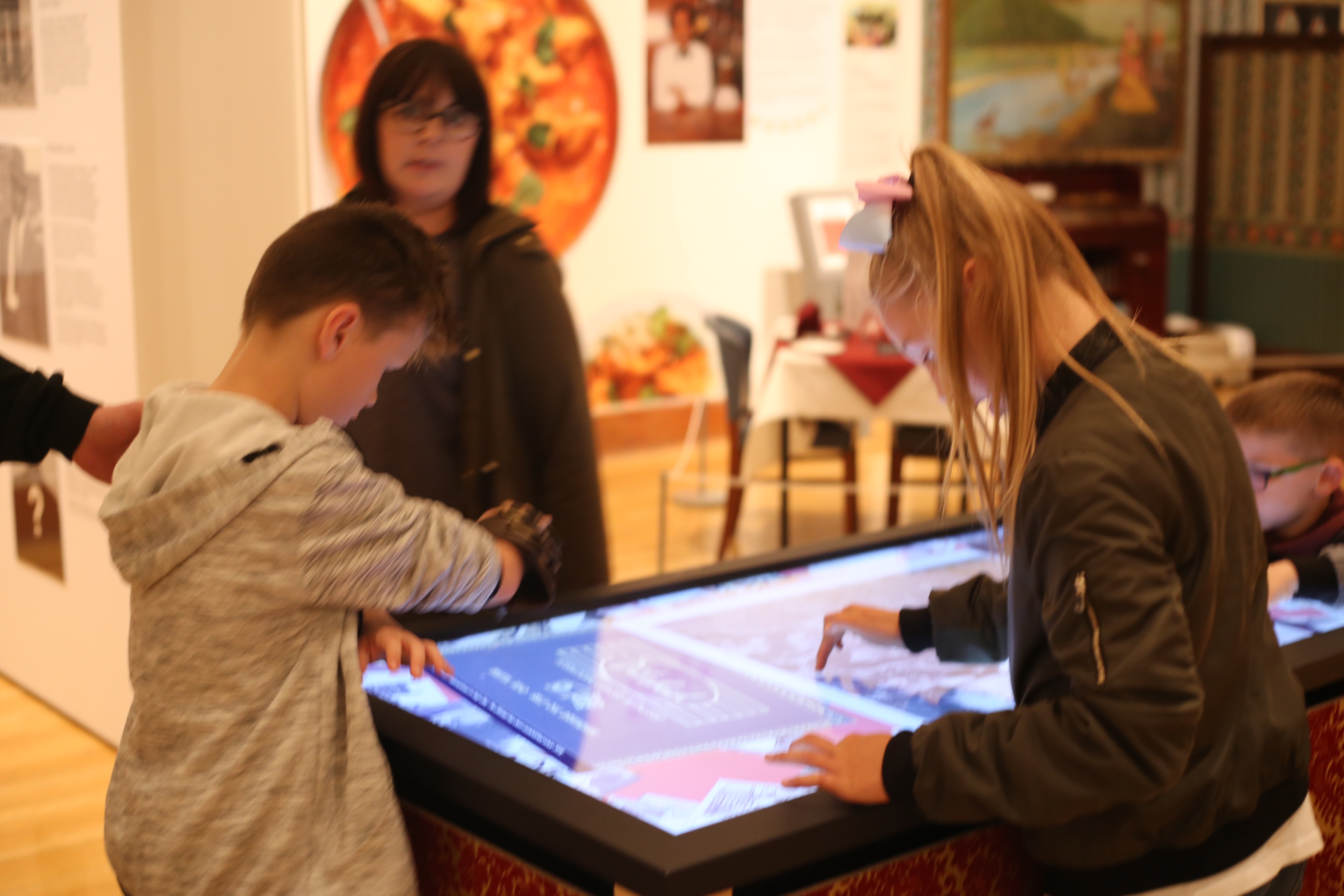 The interactive touch-table photo album was one of the many highlights at The Knights of the Raj exhibition in Birmingham