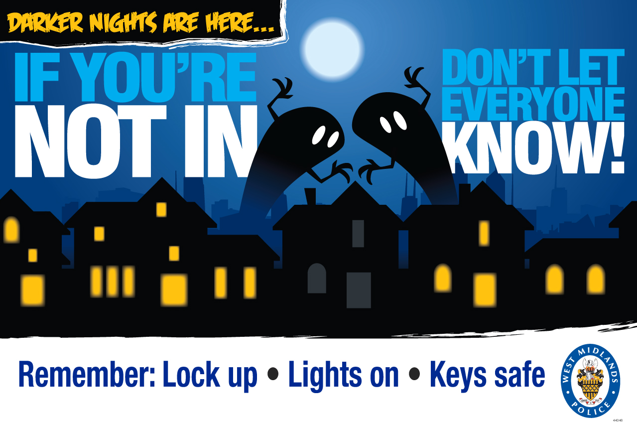 Protect your home against opportunist burglars by remembering to ‘Lock up, Lights on, Keys safe’ this winter.