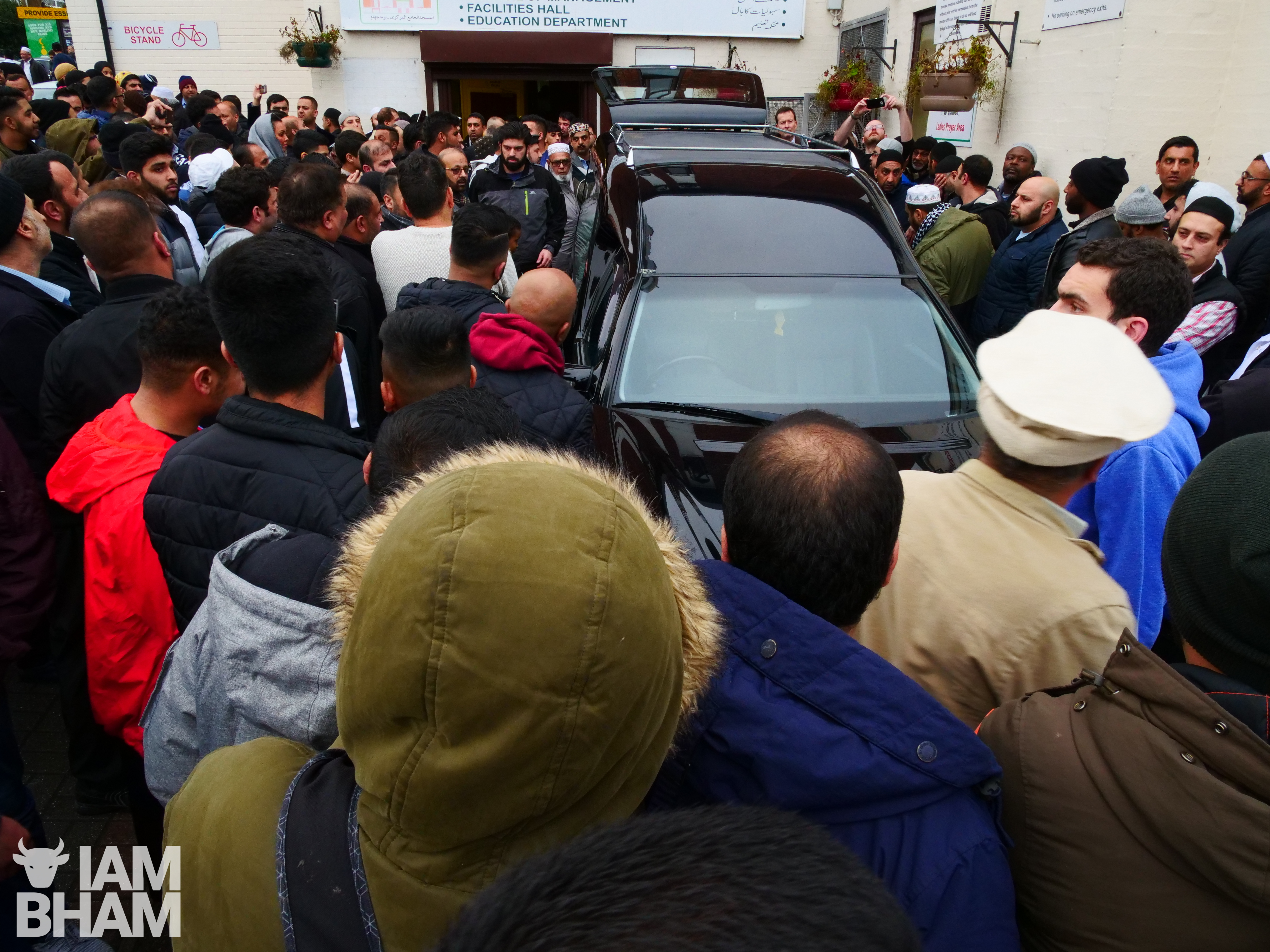 Worshippers and attendees occupied every available space on the grounds of the Birmingham Central Mosque following a huge turnout to Imtiaz Mohammed's funeral