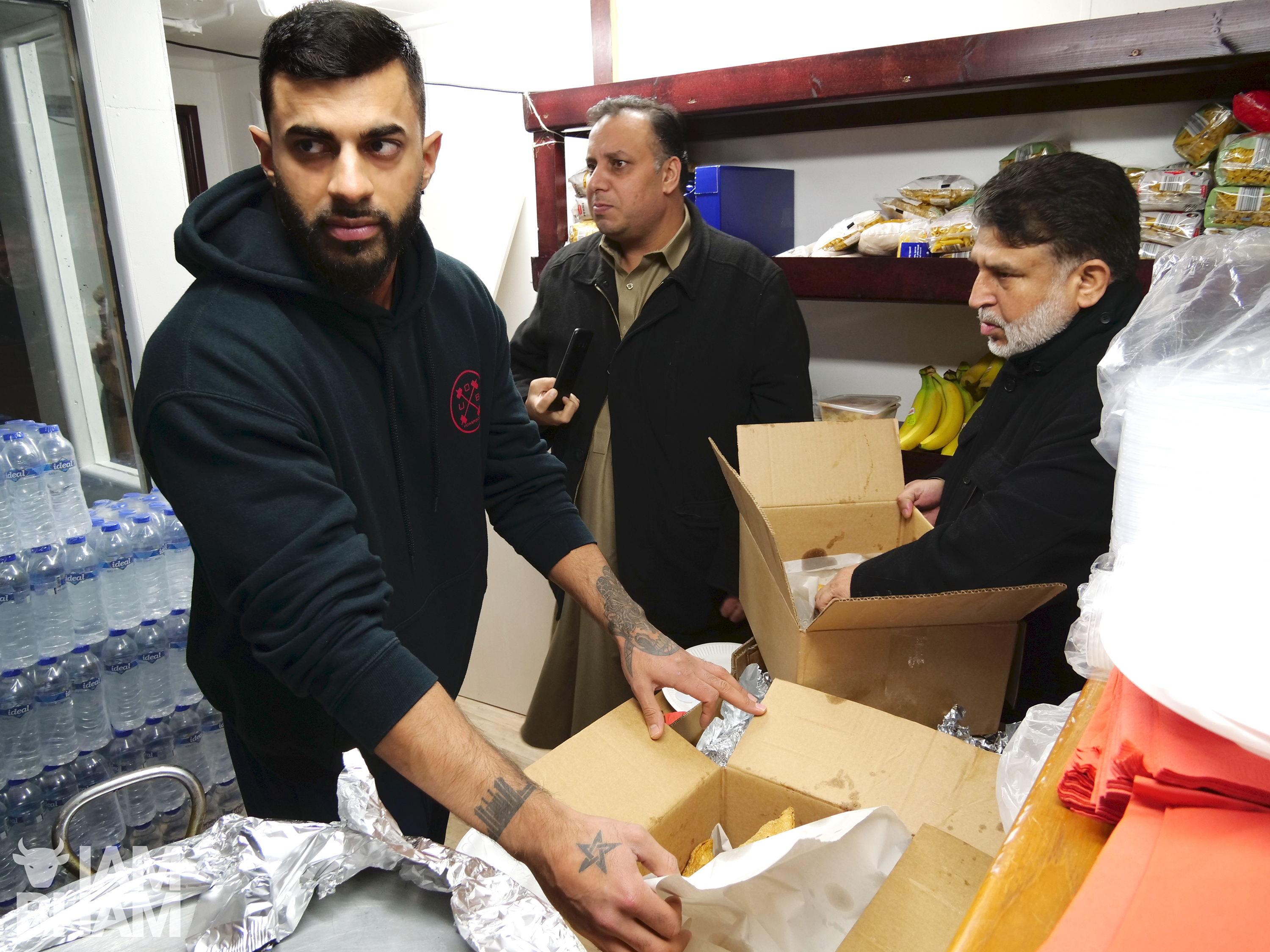 Volunteers have been turning out to help serve hot food to the homeless and needy at Birmingham Central Mosque