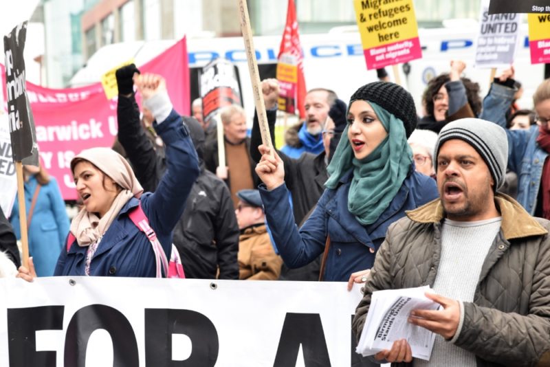 The Stand Up To Racism mass rally will start at Portland Place in London 
