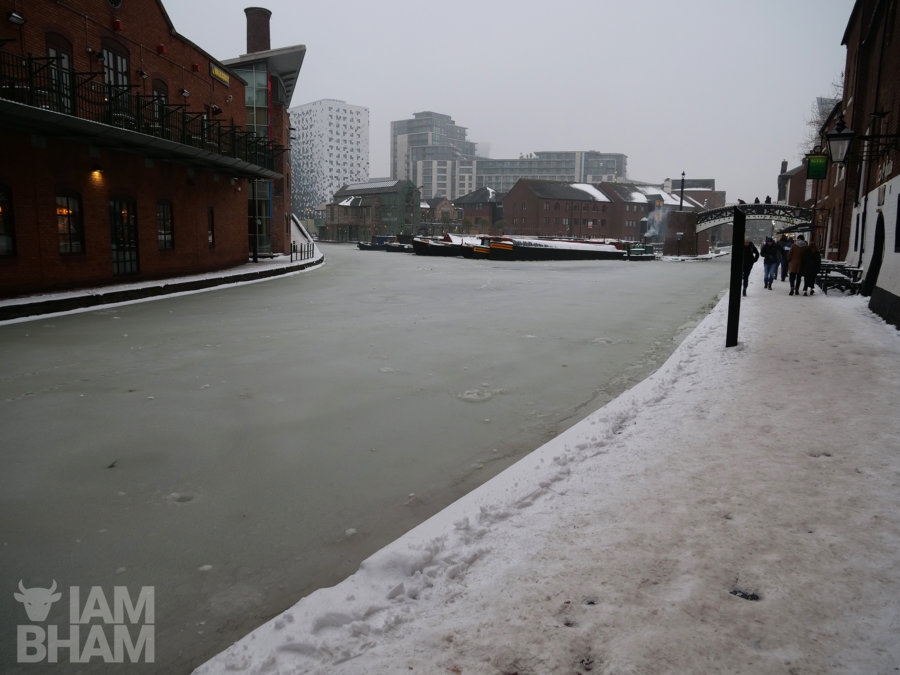 Frozen canals in Birmingham