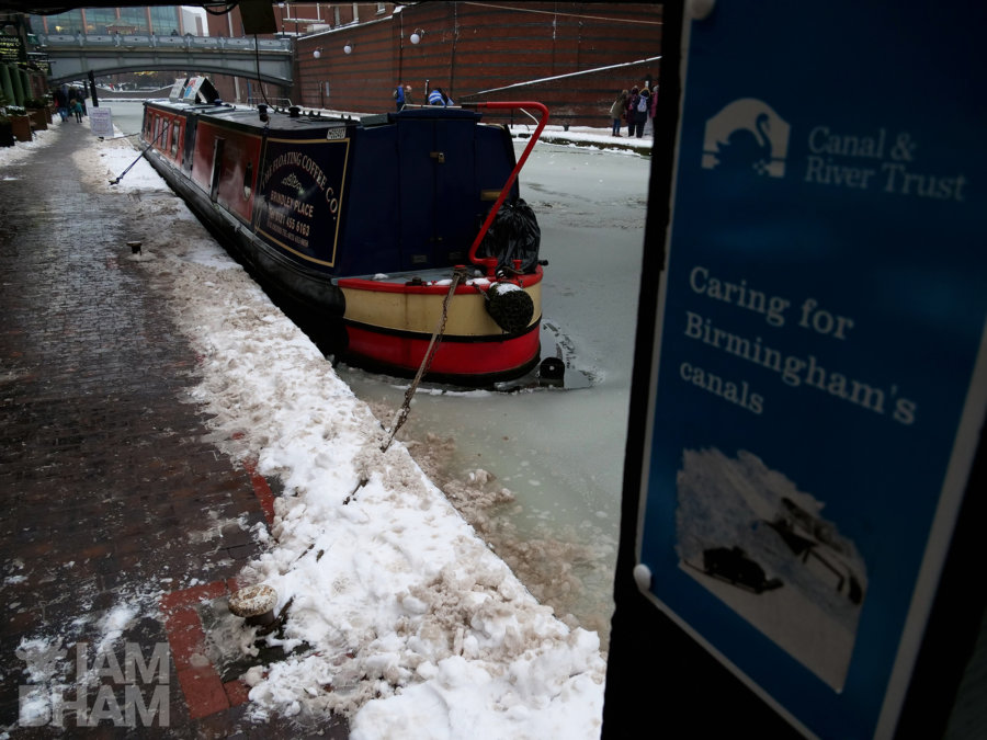 Frozen canals in Birmingham