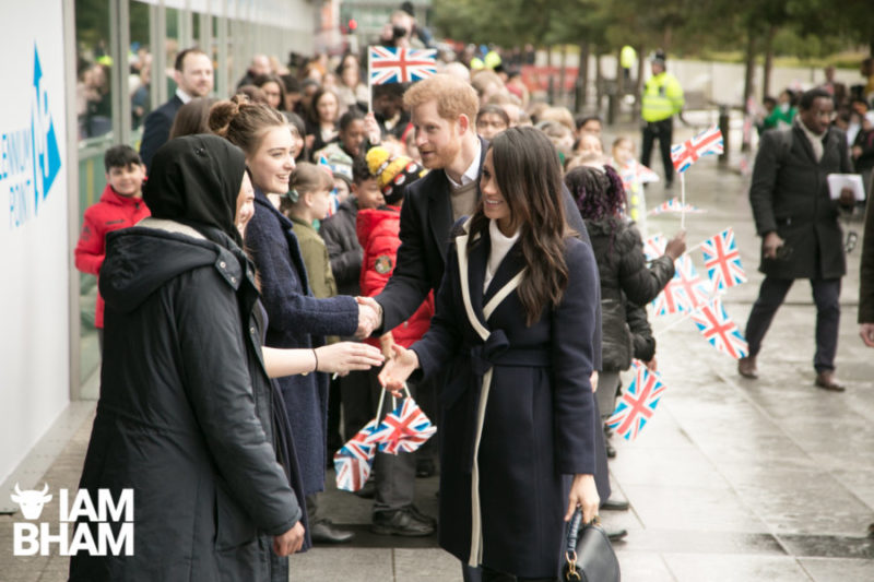 Prince Harry and Meghan Markle visit Millenium Point to celebrate International Women's Day and inspire young women pursuing STEM careers, in Birmingham, UK. 08 March, 2018