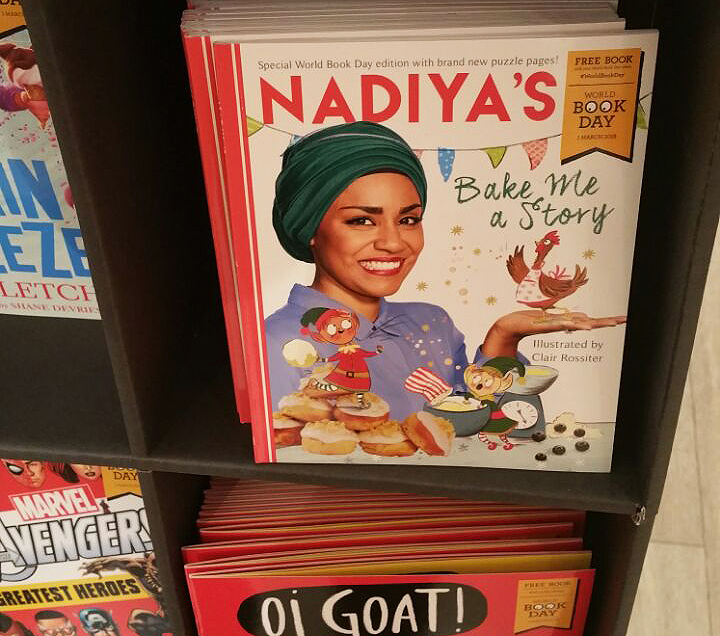Muslim baker and author Nadiya Hussain's work is showcased during this year's World Book Day in the UK