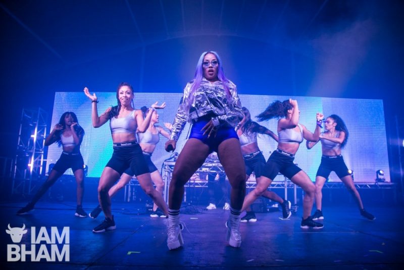 Music star Stefflon Don performing on the Main Stage at Birmingham Pride 2018