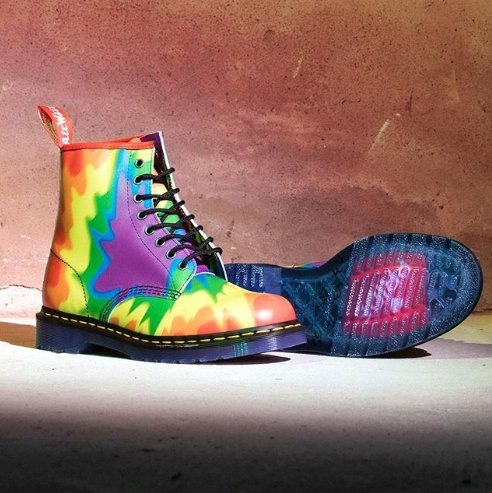 Birmingham Pride 2018 rainbow boots Selfridges