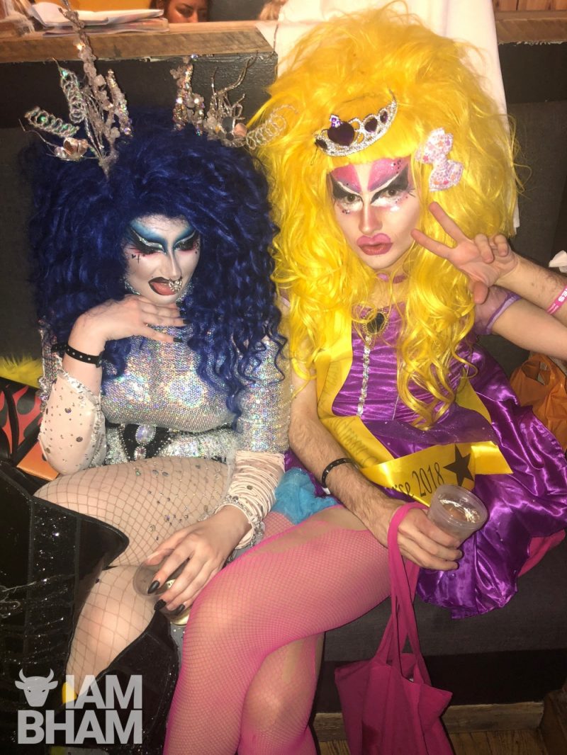 Amber Cadaverous - @ambercadaverous and  Tacky - @tackyx drag artists from Birmingham