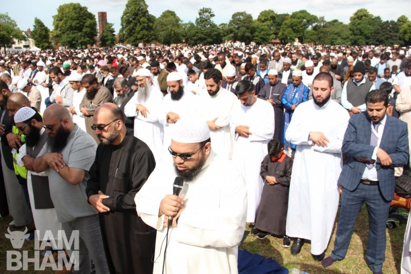 Eid prayer services at Small Heath Park in Birmingham