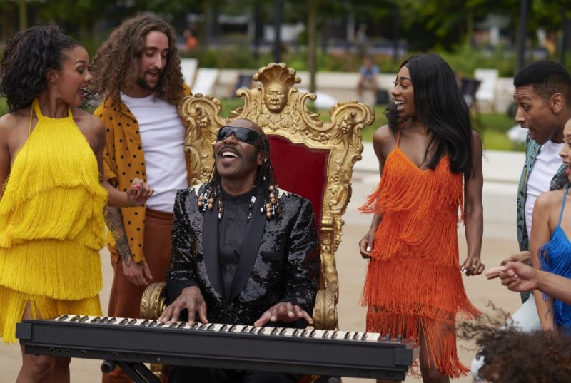 Lenny Henry as Stevie Wonder for his 60th birthday special