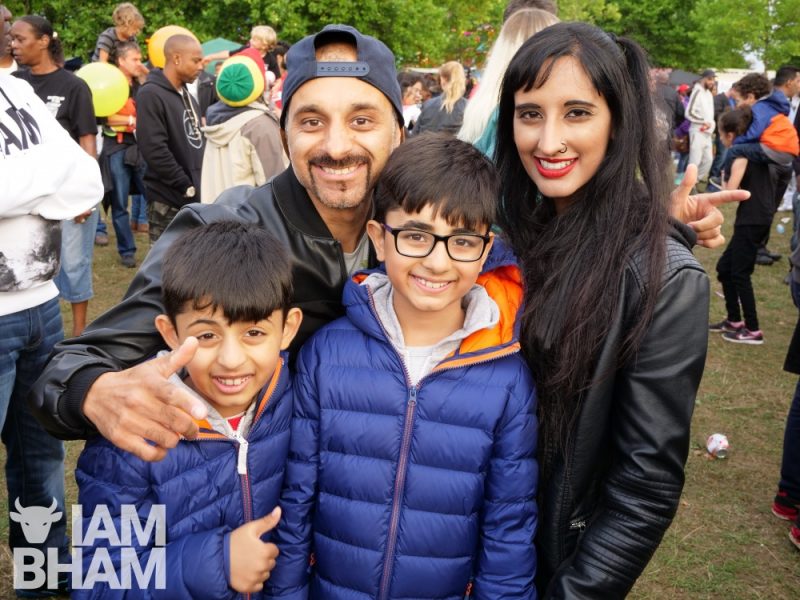 Dancers Sohan Kailey and Aruna Kailey with their children at Simmer Down Festival 2018
