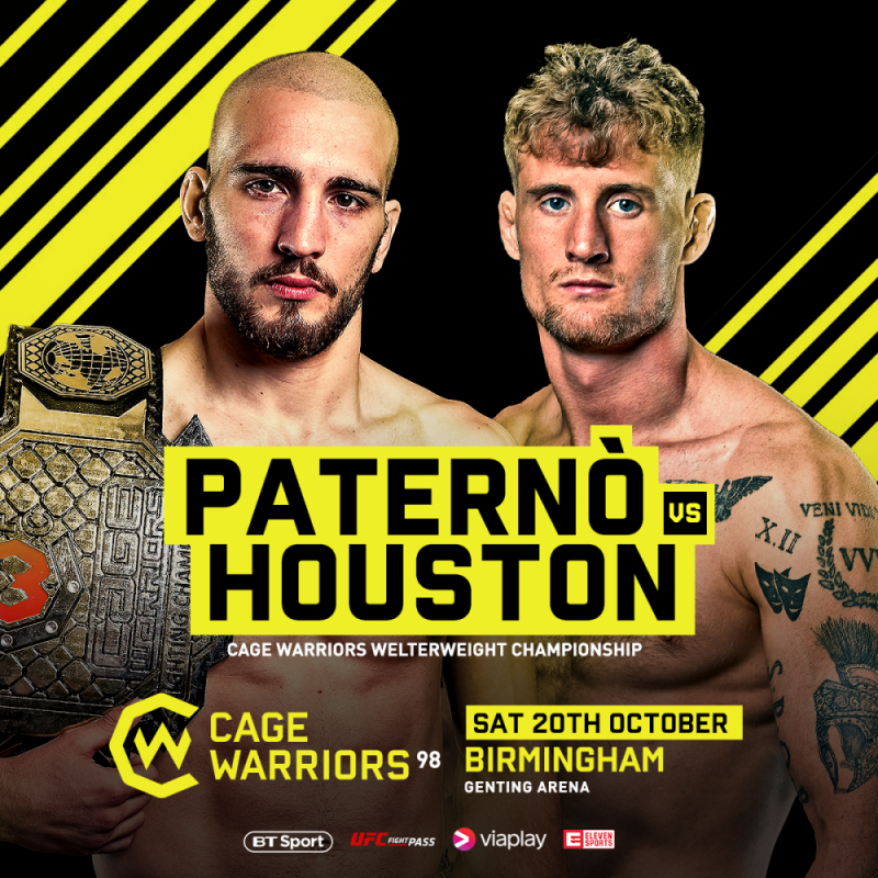 Stefanò Paterno will be fighting Ross Houston at Cage Warriors 98 in Birmingham in October