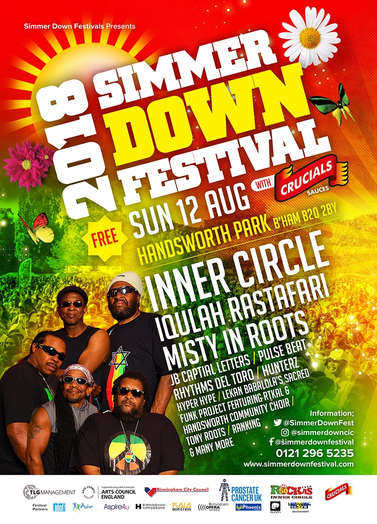 The Simmer Down Festival takes place on Sunday 12th August 2018