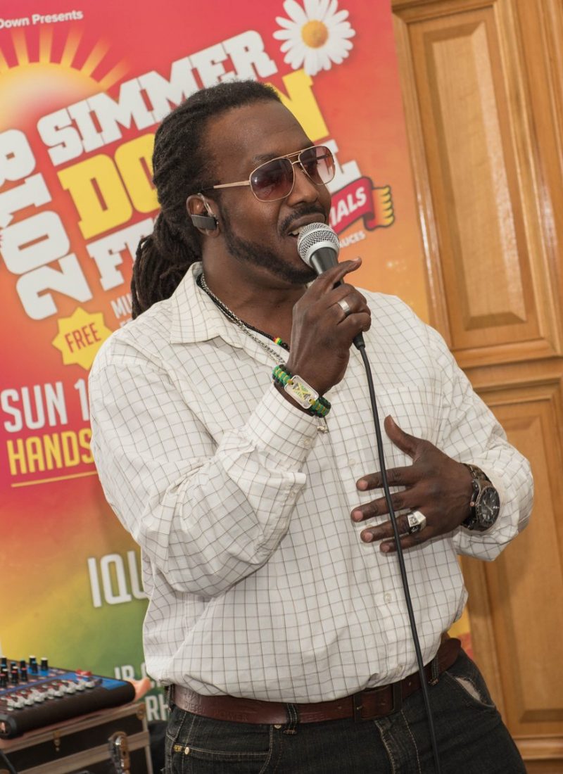 Jay Bigby performs at the civic launch for Simmer Down Festival 2018 at the Birmingham Council House