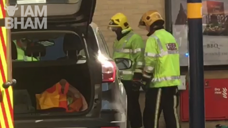 A vehicle crashed into a man outside the Birmingham Indoor Markets in Edgbaston Street 