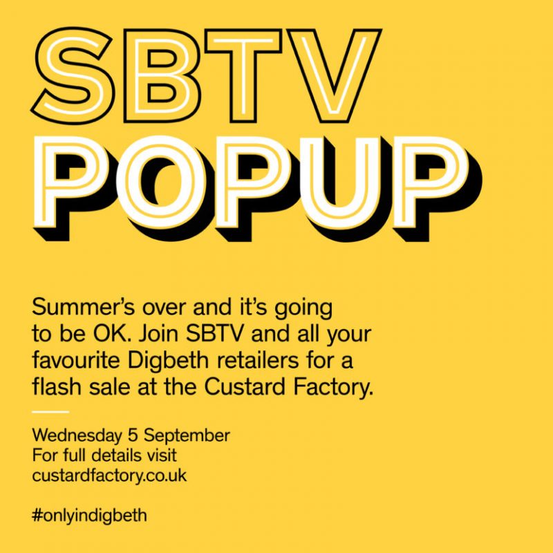 SBTV Pop Up in Digbeth in Birmingham at The Custard Factory for music, DJs, sessions, street art and creativity