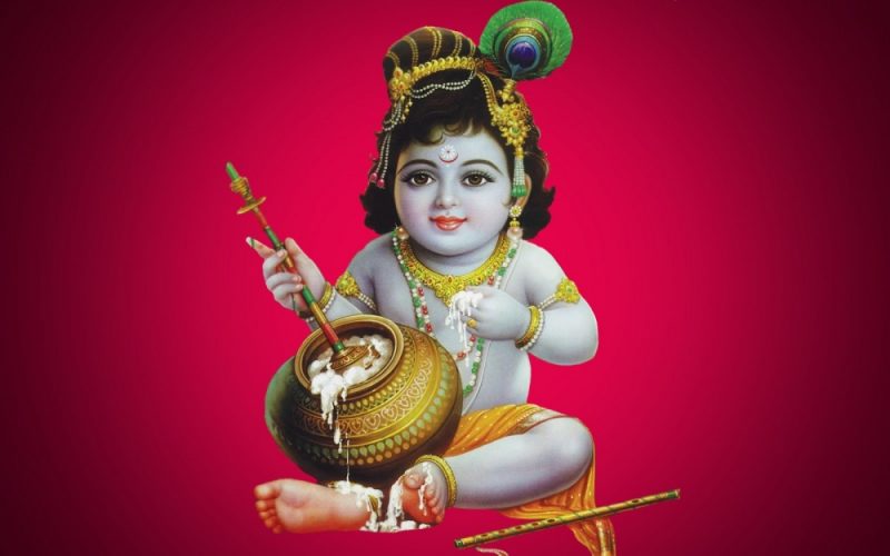 An image of Lord Krishna as a child