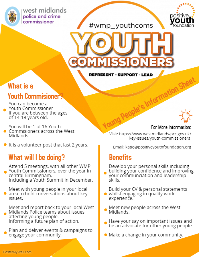 WMP Youth Commissioner Information Sheet 2018