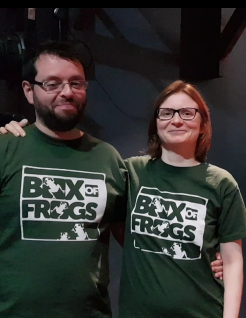 JP Houghton and Kate Knight are regular improvisers from Box of Frogs