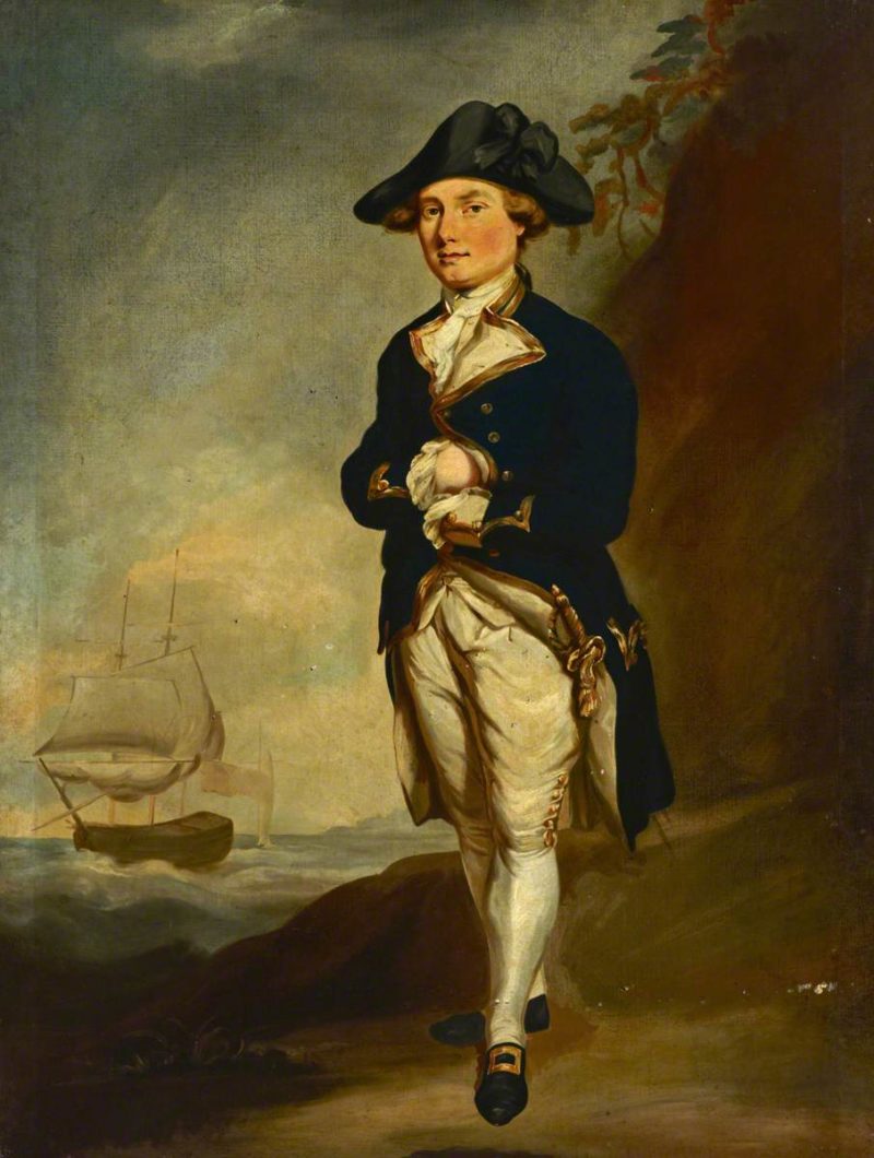 A portrait of Admiral Sir William Cornwallis by Daniel Gardner, on display at the National Maritime Museum