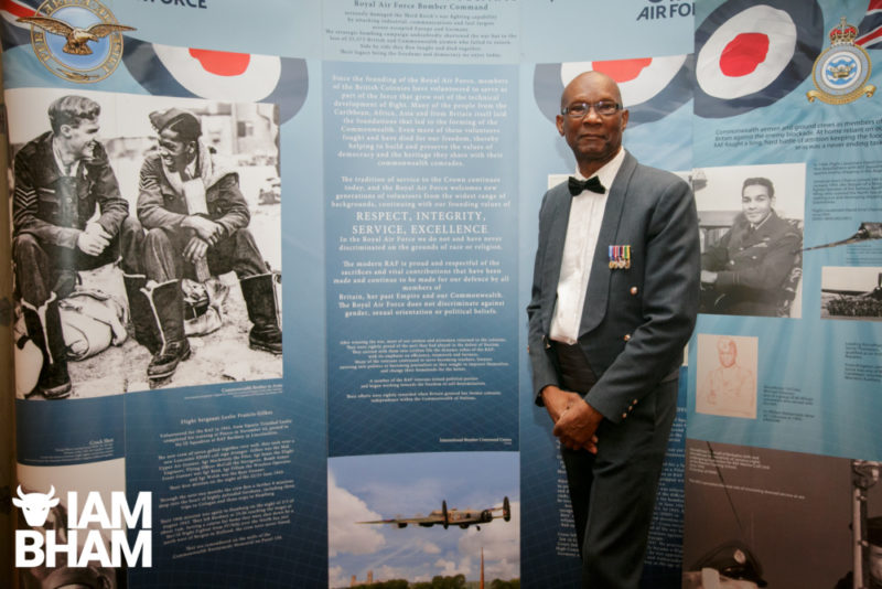 Kenneth Strawn RAF Veteran at a charity ball to raise money for The National Caribbean Memorial Charity