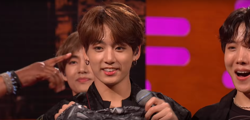 Boy band BTS were pleased to accept Whoopi Goldberg's shirt on the Graham Norton Show