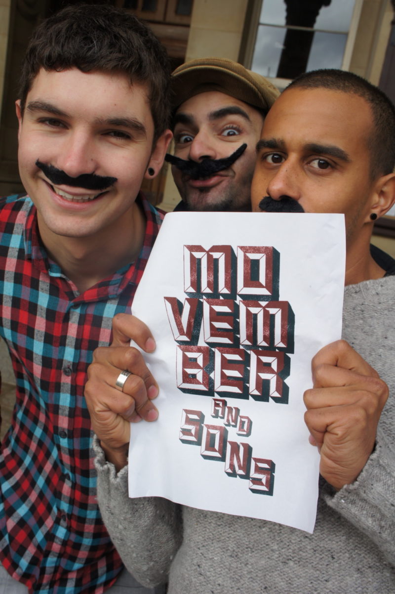 Movember 2012 - (left to right) Jamie Chapman, Sarmad Qusai and Mark 'Sparky' Colerangle