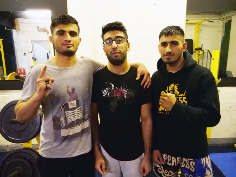 Haseen Ali, Fawad Khan and Murtaza Ismati train together at Fearless MMA in the Jewellery Quarter 