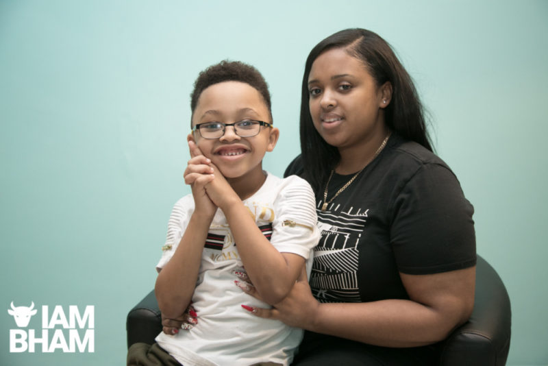 Five-year-old Josiah Sharpe with his mother Danica Sharpe