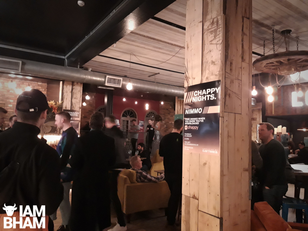 The first Chappy Nights event in partnership with Gay Times was held in Birmingham at The Loft in Bromsgrove Street