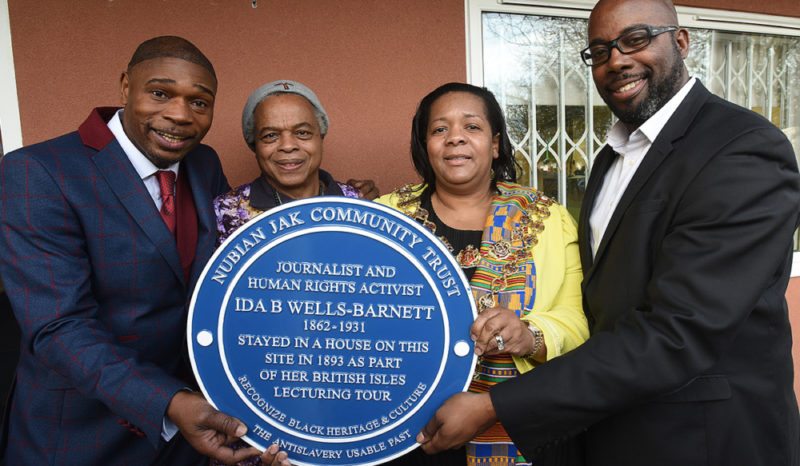 A blue plaque dedicated to American civil rights activist Ida B. Wells has been installed in Birmingham, England