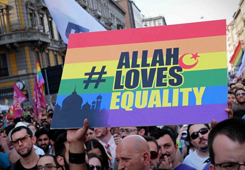 Photo Allah Loves Equality placard
