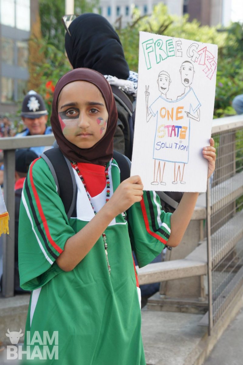Palestine march and demonstration in Birmingham on 26th July 2014, photo by Adam Yosef