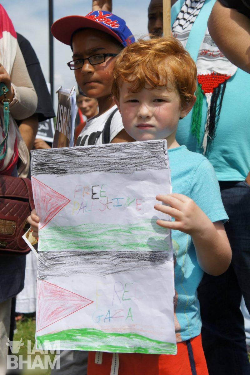 Palestine march and demonstration in Birmingham on 26th July 2014, photo by Adam Yosef 