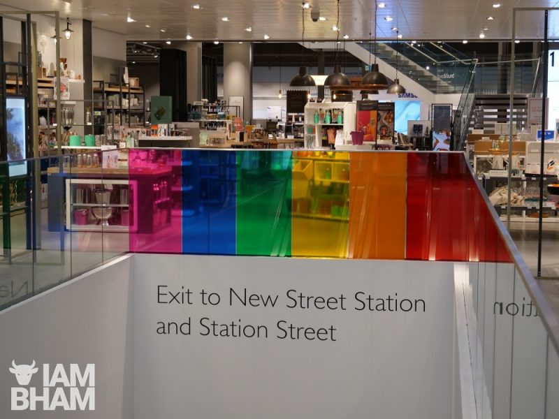 The John Lewis department store in Grand Central taking part in Birmingham Pride 2019 celebrations