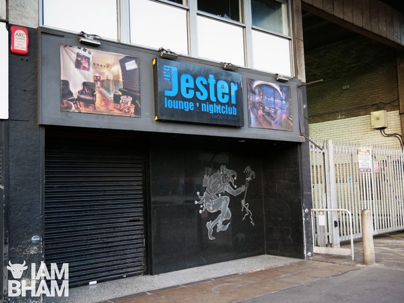 Gay Village venues, clubs and bars: Bar Jester in Holloway Circus in Birmingham city centre on 22.05.19