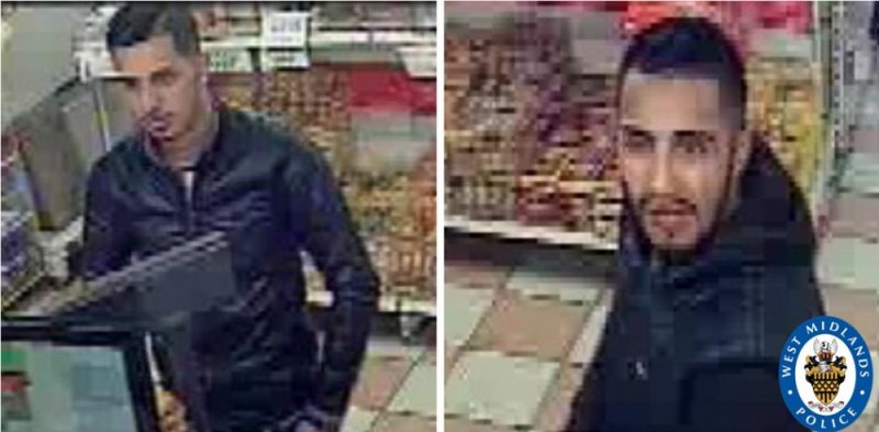 Detectives want to trace this pair after a man was knocked unconscious and robbed in Birmingham city centre