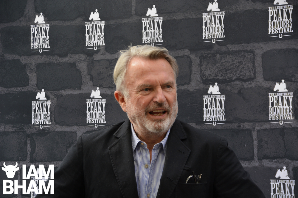 Fans sing “Happy Birthday” to movie star Sam Neill at Peaky Blinders Festival in Digbeth