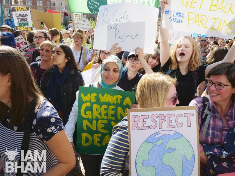 West Midlands mayoral candidate and Green New Deal advocate Salma Yaqoob helped the students prepare the Climate Strike demonstration 