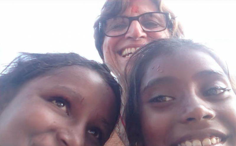 SNJ charity founder Neena Julka in India 