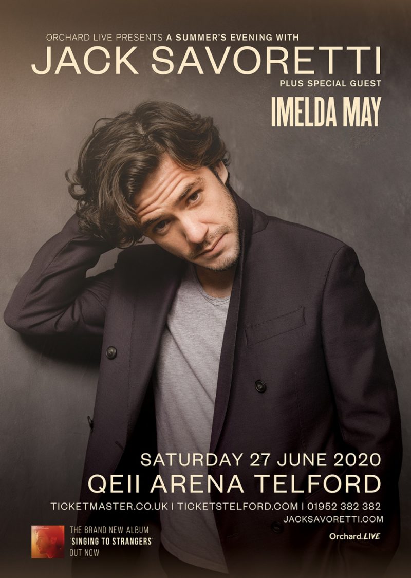 Jack Savoretti and Imelda May will perform in Telford in June 2020
